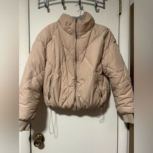Beige Quilted Women's Jacket